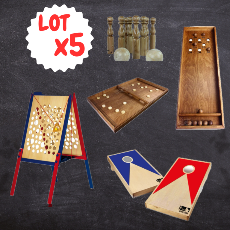 Pack de 5 jeux en bois